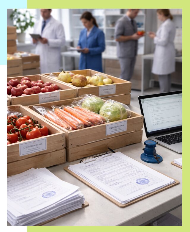 Сертификация овощей и фруктов в Туймазы от 8662 р. | Алешин-Тмз